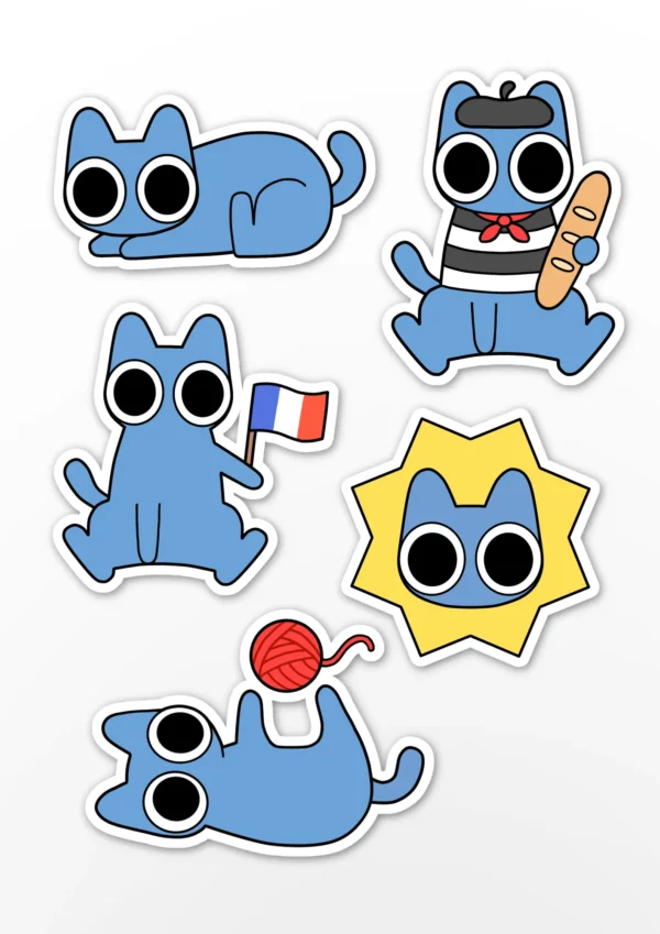 French pack - 5 Stickers