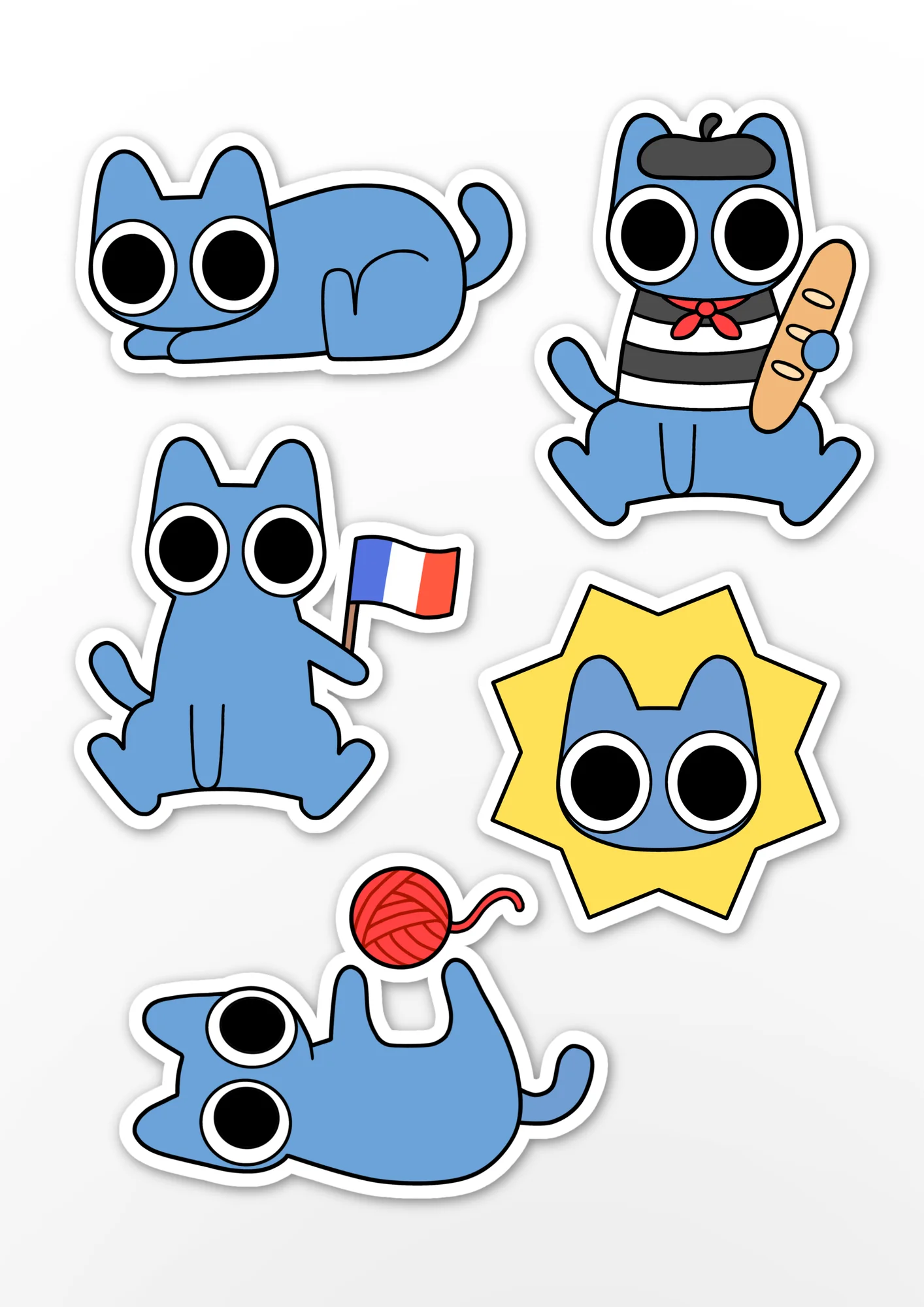 French pack - 5 Stickers